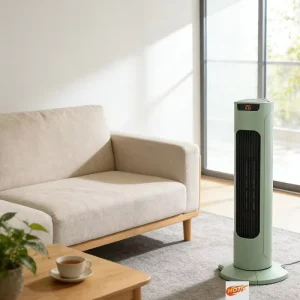 Eco Conscious Cooling Choice Quiet Night Mode Bladeless Air Circulation Fan Evaporative Fan Heater Bladeless Climate Control Fan