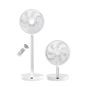 Eco-Friendly 12 Inch DC Pedestal Fan Whisper Quiet 12-Speed Cooling Stand Fan with Remote & LED Display