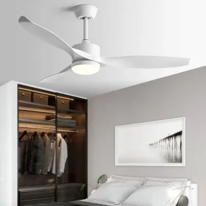 Eco Friendly 52″ DC Motor LED Ceiling Fan with Remote Control & Light Ultra Silent ABS Blades Energy Saving Design