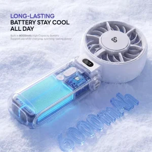 Eco Friendly Low Noise USB Rechargeable Foldable Handheld Fan for Car