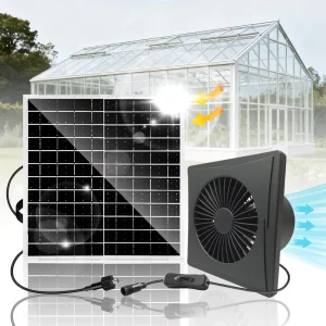 Eco Friendly Waterproof DC Wall Mounted 12V Solar Powered Plastic Dual Ball Bearing Ventilation Fan Solar Panel for