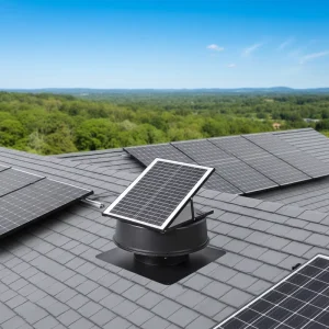 Eco Vent Tools 40W Poultry Chicken Farm Ceiling Air Blower Solar DC Powered Heat Extractor Roof Ventilation Cooler Exhaust Fans