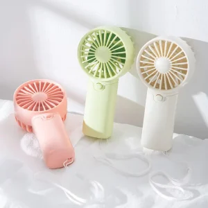 Editors Pick Pink Mini Handheld Fan Battery Powered Portable for Car Outdoor Hotel Use