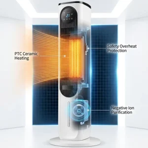 Efficient Dual Mode Tower Fan Cooling Heating 2 in 1 Air Cooler With 36 speed Adjustable Wind for Professional Office