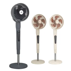 Electric 10 Inch Plastic Tower Pedestal Ventilation Fan 360 Degree Oscillation Remote Control Adjustable Height Energy Hotel