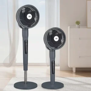 Electric 10 Inch Plastic Tower Pedestal Ventilation Fan AC Motor 360 Degree Oscillation Remote Control Adjustable Household
