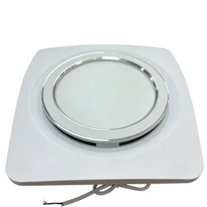 Electric 12 Inch Axial Flow Silent Exhaust Fan with LED Light Anti Backflow Valve for Household Bathroom Kitchen Use