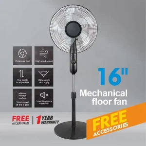 Electric 16 inch Household Vertical Floor Fans with Mechanical Control Are Available for Classic Floor Fan