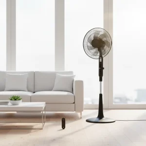 Electric 40W Digital Smart Bladeless Oscillating Vertical Fan Remote Control Plastic Outdoor Household Mosquito