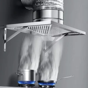 Electric 6inch Stainless Steel Range Hood Exhaust Fan Household Kitchen Ventilation Extractor Fan for Apartment Smoke Hood