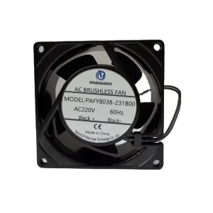Electric 80*80*38MM Free Standing AC Cooling Fan 220V with PBT Blades Aluminum Alloy ODM Customization