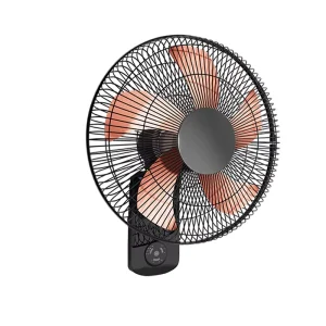 Electric Black Modern 220V 50Hz 16 Inch Wall Cooling Fans With Remote Control Wall Mount Fan