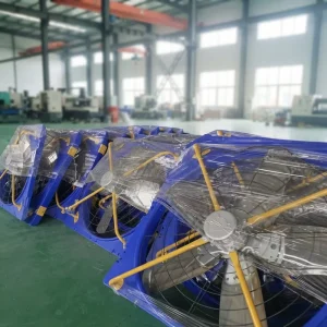 Electric Blue Exhaust Fans for Poultry Cattle Dairy Farms 400kw 960mm Diameter