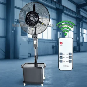 Electric Centrifugal Floor Outdoor Ventilation Water Mist Air Cooling Fan 650mm Remote Control Metal 3 Speed Oscillating Class