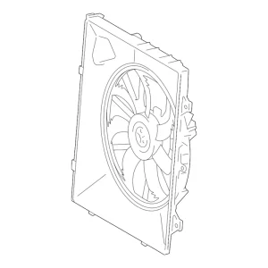 Electric Cooling Radiator Fan Assembly for LEXUS GX J250 TOYOTA LAND CRUISER TJH250L GNZAZA 16360 25090 1636025090