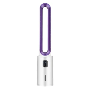 Electric Digital Bladeless Plastic Pedestal Fan for Home Air Conditioning Cooling Air Circulation Energy Efficient Remote