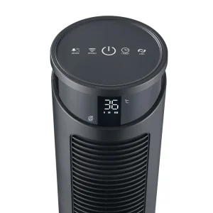 Electric Digital Pedestal Fan with Air Cooling Oscillating Remote Control Bladeless Design for Hotel Household Use