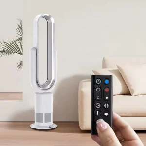 Electric Digital Standing Tower DC Brushless Motor Air Cooling Smooth Speed Bladeless Fan for Home RV Use