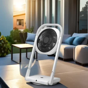 Electric Digital USB Battery Powered Remote Access Multi-angle Adjustable Height Portable Floor Tower Pedestal Fan Outdoor