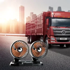 Electric Fan 5 Inch Blade Stepless Wind Speed 24V/12V USB Double Heads Foldable Summer Car Truck Accessory F622 CE Car Fan