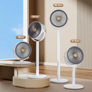 Electric Floor Fan 4000mAh 5 Speed Rechargeable Battery Table Fan Household Powerful Air Circulation Fan