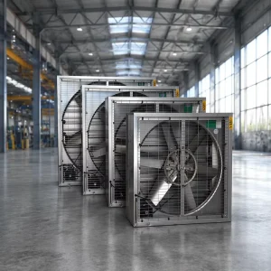 Electric Galvanized Industrial Exhaust Fan with High-Power Belt Drive for Odor and Smoke Removal in Workshops