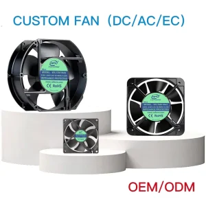 Electric High Airflow Adjustable Blade Axial Flow Cooler Motor Fan for Machinery Cooling 80mm 90mm 120mm Customizable OEM ODM