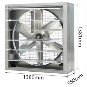 Electric Industrial Exhaust Fans for Outdoor Large Sized Warehouses and Factories Installation on Exhaust Walls
