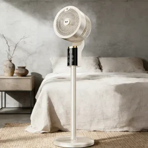 Electric Intelligent Desktop Rechargeable Standing Air Circulation Fans with Remote Control Oscillating for Home Pedestal Use