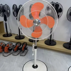 Electric Orange Plastic Leaf Fan Commercial Garage Hotel Household Outdoor Use 30-34 DB AC Motor Industrial High Tower Pedestal