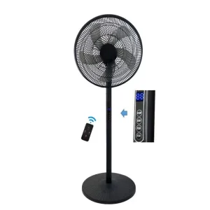 Electric Plastic 16-Inch Touch Screen Tower Fan 8 Wind Speed Settings Remote Control Household Silent Air Circulation