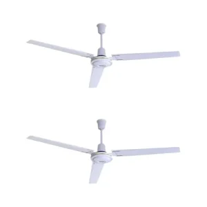 Electric Plastic 56 Inch Ceiling Fan DC Motor 3 Blades 5 Speeds Reversible Alexa Google Class Energy Efficiency 2 Units Per Pack