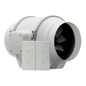 Electric Plastic Duct Axial Fan Remote Control High Speed 4 12Inch In Line 2 Speed Ventilation Exhaust 100% Copper Motor OEM ODM