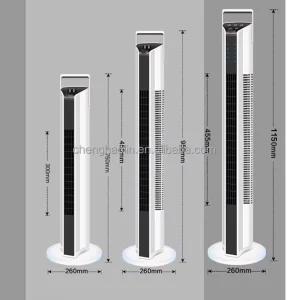 Electric Plastic Tower Floor Fans Oscillating Bladeless Design Ventilation Fans