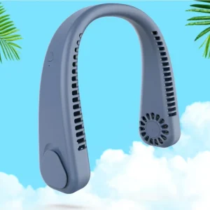 Electric Portable Bladeless Neck Fan USB Rechargeable Wearable Cooling Mini Personal Car and Outdoor Use