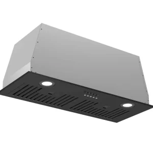 Electric Range Hood Insert 600 Household Built in Vent Hood Kitchen Ventilation Stove Exhaust Fan Stainless Steel