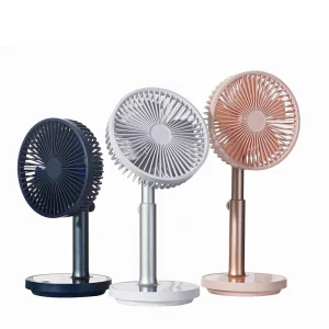 Electric Rechargeable Modern Desktop Fans Portable Small Mini Home Usb air Cooler Plastic Table Fans with Light