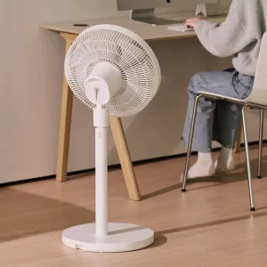 Electric Rechargeable Portable Floor Standing Fan Indoor Cooling Wind Air Circulator Remote Control Plastic Digital