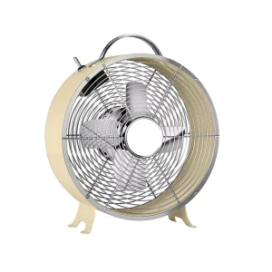 Electric Retro Small Desk Table Fan Black Clock Alarm Personal Space Circulating Household Cooling Air Plastic 8 Inch 2 Speeds 3