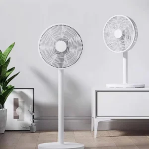 Electric Silent Strong Wind Pedestal & Floor Fan Remote Touch Control Plastic Air Circulation Fan for Household & Garage Use