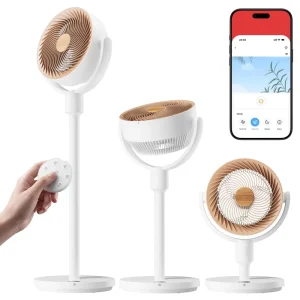Electric Smart Pedestal Fan Adjustable Table Tower USB Rechargeable Oscillating Standing Fan Circulating Floor Fan with Remote