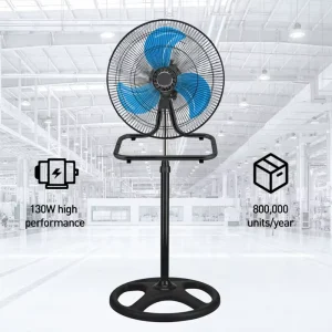 Electric Tower Blade Fan 3 5 Blade Strong Wind Pedestal 3 in 1 Metal Adjustable Height Household Use Mechanical Control Outdoor