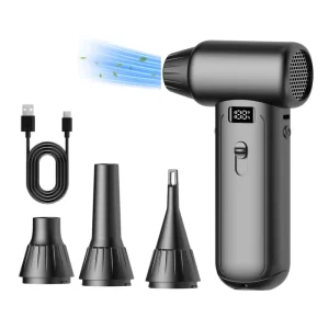 Electric Turbo Fan Portable Mini Fan Vertical Handheld Powerful Wind for Car Cleaning Cordless Compressed Air Duster