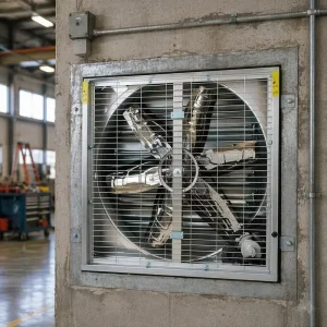 Electric Wall Mounted Negative Pressure Fan Low Noise Power Saving OEM ODM for Workshop Warehouse Ventilation