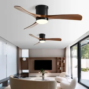 Elegant 46 Inch Scandinavian Inspired Intelligent Remote Controlled Ceiling Fan with Integrated Light