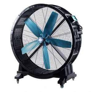 Energy Saving 1.26m PMSM Industrial Stainless Steel Duct Axial Fan High Speed Electric 220V Free Standing Factory Workshop