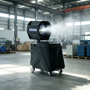 Energy Saving 22 Inch Mobile Spray Fan 11800m³/h Misting Cooling System for Logistics and Event Spaces