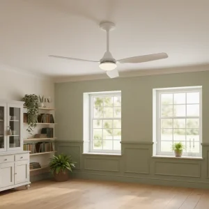 Energy Saving 48 Inch Brushless DC Motor Ceiling Fan with Dimmable LED Light Remote Plastic Construction