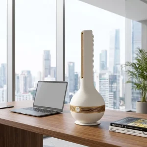 Energy Saving 8W Bladeless Tower Fan Type C USB Powered DC 8W Low Power Bladeless Tower Fan with 3 Speed