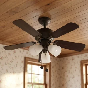 Energy Saving Classical Led Ceiling Fan Living Room Dining Room Nordic Ceiling Fan Light for Bedroom
